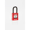 Safety Padlocks - Nylon Encased, Red, KD - Keyed Differently, Nylon encased Steel, 38.00 mm, 6 Piece / Pack